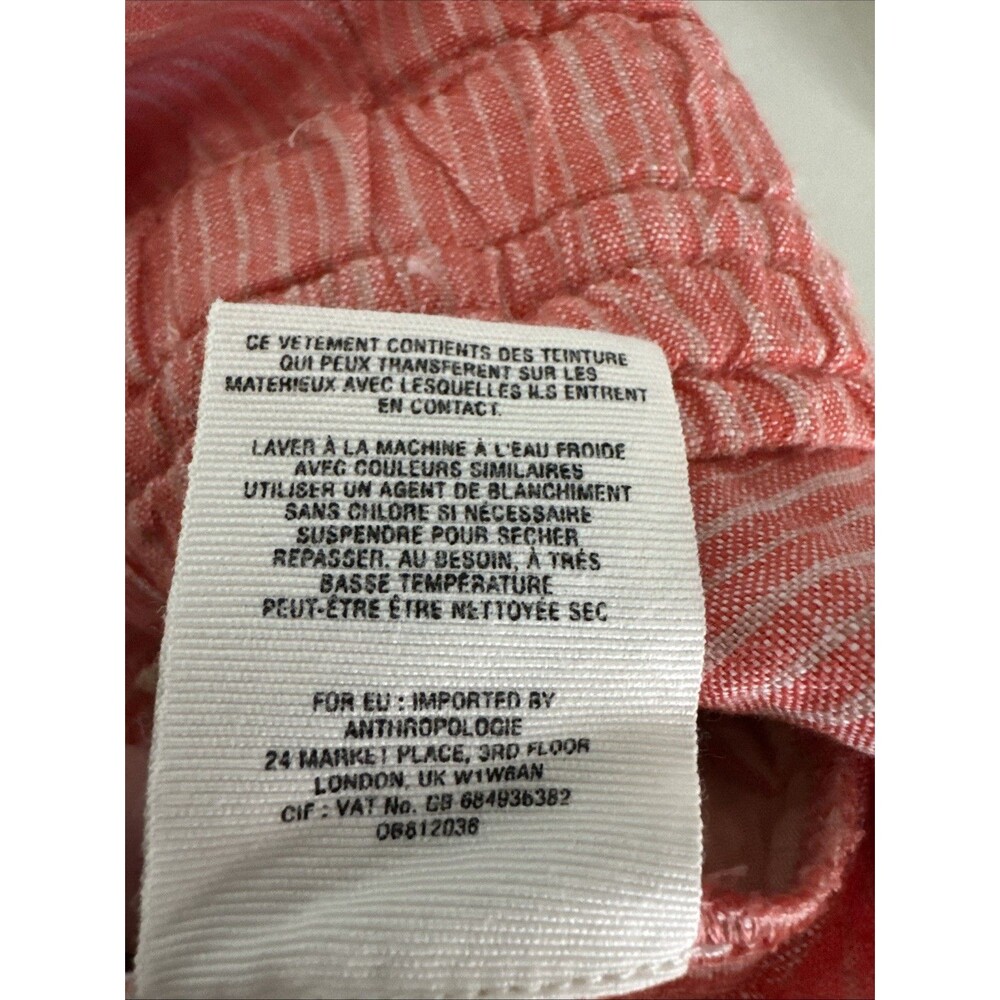 Anthropologie Beachcomber embroidered Linen Drawstring Shorts Small - Picture 10 of 15